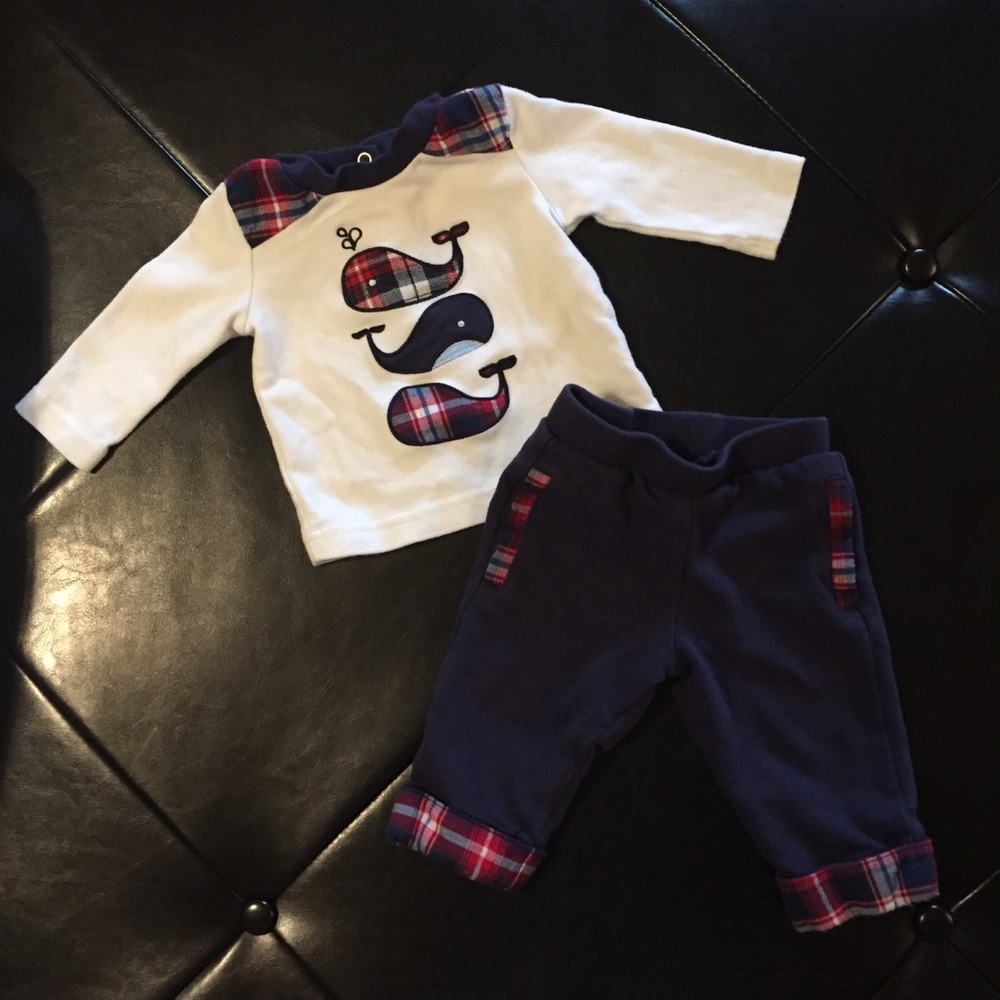 Whale baby outfit